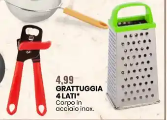 Eurospin 4 LATI* G Corpo in acciaio inox. GRATTUGGIA offerta