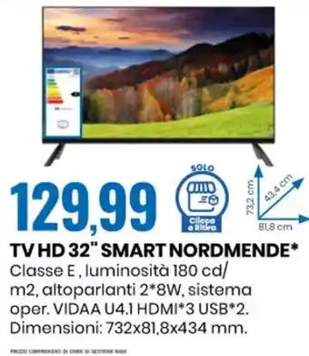 Eurospin TV HD 32" SMART NORDMENDE* offerta