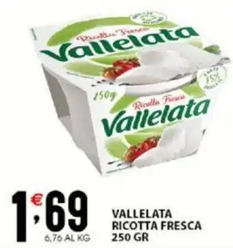 Sisa VALLELATA RICOTTA FRESCA 250 GR offerta