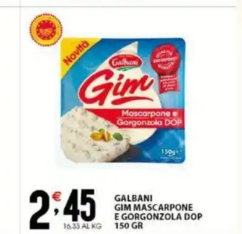 Sisa GALBANI GIM MASCARPONE E GORGONZOLA DOP 150 GR offerta