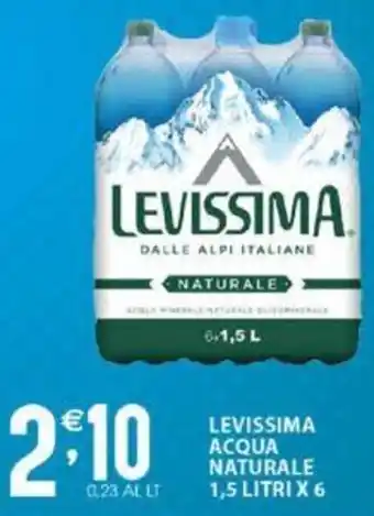 Sisa LEVISSIMA ACQUA NATURALE 1,5 LITRI X 6 offerta