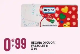 Sisa REGINA DI CUORI FAZZOLETTI X 10 offerta