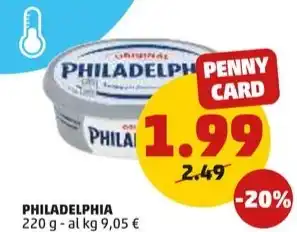 PENNY PHILADELPHIA 220 g offerta
