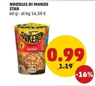 PENNY NOODLES DI MANZO STAR offerta