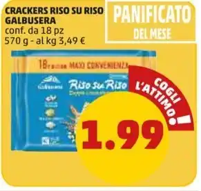 PENNY CRACKERS RISO SU RISO GALBUSERA conf. da 18 pz 570 g offerta