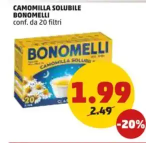 PENNY CAMOMILLA SOLUBILE BONOMELLI conf. da 20 filtri offerta