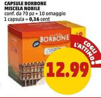 PENNY CAPSULE BORBONE MISCELA NOBILE conf. da 70 pz + 10 omaggio offerta