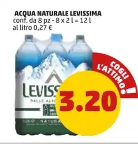 PENNY ACQUA NATURALE LEVISSIMA conf. da 8 pz - 8x2 l offerta