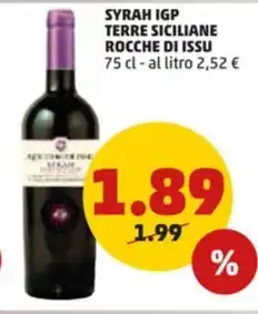 SYRAH IGP TERRE SICILIANE ROCCHE DI ISSU 75 cl
