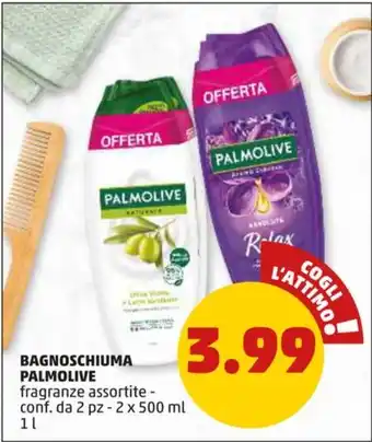 PENNY BAGNOSCHIUMA PALMOLIVE fragranze assortite - conf. da 2 pz - 2 x 500 ml 1 l offerta
