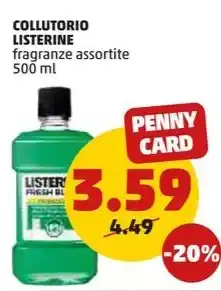 PENNY COLLUTORIO LISTERINE fragranze assortite offerta