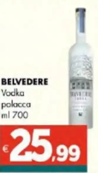 Altasfera BELVEDERE Vodka polacca ml 700 offerta