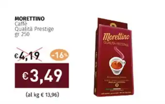 Prezzemolo e Vitale MORETTINO Caffe Qualità Prestige gr 250 offerta