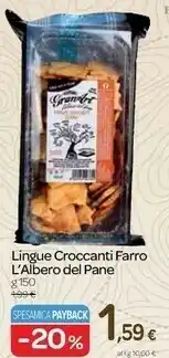 Carrefour L'albero Del Pane Lingue Croccanti Farro offerta