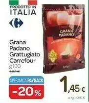 Carrefour Carrefour - Grana Padano DOP Grattugiato 100 G(ml) offerta