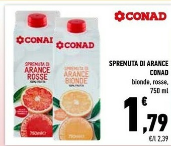 Conad Conad - Spremuta Di Arance Bionde 750 G(ml) offerta