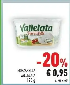 Conad Vallelata Mozzarella Fior Di Latte 125 G offerta
