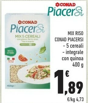 Conad Conad - Piacersi Mix 5 Cereali 400 G(ml) offerta