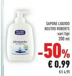 Conad Neutro Roberts Sapone Liquido Idratante 200 Ml offerta