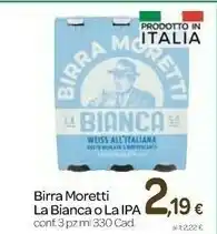 Carrefour Express Moretti Birra La Bianca Malti Chiari 330 G(ml) offerta