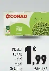 Conad Conad - Piselli Fini offerta