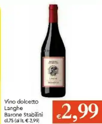 Galassia Barone Stabilini Vino Dolcetto Langhe offerta
