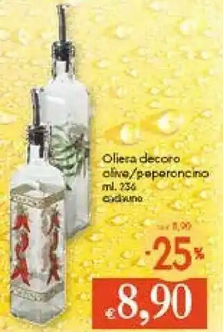 Galassia Oliera Decoro Olive/peperoncino offerta