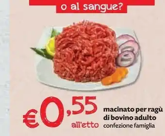 Pam Pam Macinato Per Ragù Di Bovino Adulto offerta