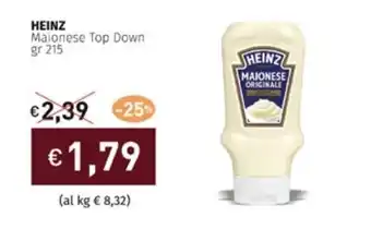 Prezzemolo e Vitale HEINZ Maionese Top Down gr 215 offerta