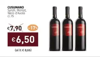 Prezzemolo e Vitale CUSUMANO Syrah, Merlot, Nero d'Avola cl 75 offerta