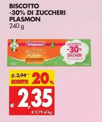 Tigros Plasmon Biscotto Di Zuccheri 240 G offerta