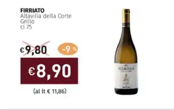 Prezzemolo e Vitale FIRRIATO Altavilla della Corte Grillo cl 75 offerta
