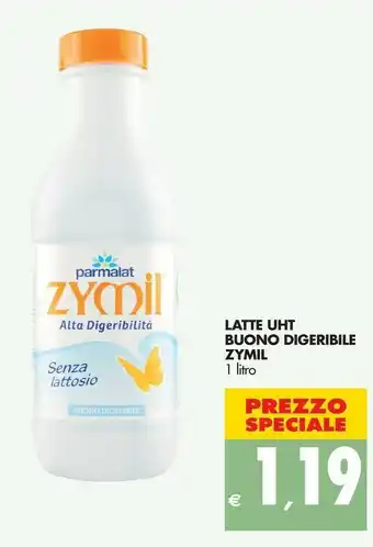 Tigros Parmalat Zymil Latte Intero Alta Digeribilità Senza Lattosio UHT 1000 G(ml) offerta