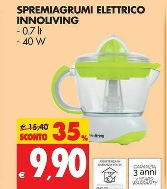 Tigros Innoliving Spremiagrumi Elettrico offerta