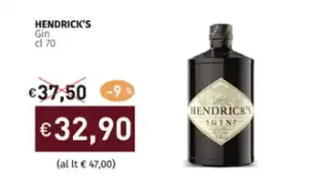 Prezzemolo e Vitale HENDRICK'S Gin cl 70 offerta