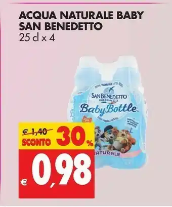 Tigros San Benedetto Baby Bottle Naturale 250 G(ml) offerta