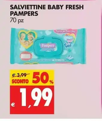 Tigros Pampers Salviettine Baby Fresh 70 Pezzi offerta