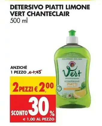 Tigros Chanteclair Detersivo Piatti Limone Vert offerta