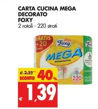 Tigros Foxy Carta Cucina Mega Decorato offerta