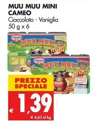Tigros Cameo Muu Muu Mini Cioccolato 300 G(ml) offerta