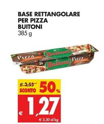 Tigros Buitoni Base Rettangolare Per Pizza offerta