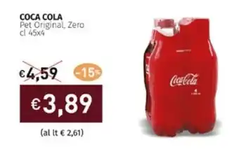 COCA COLA Pet Original, Zero cl 45x4