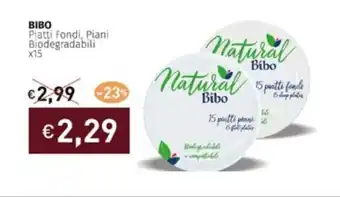 Prezzemolo e Vitale BIBO Piatti Fondi, Piani Biodegradabili x15 offerta