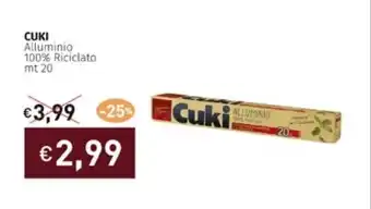 Prezzemolo e Vitale CUKI Alluminio 100% Riciclato mt 20 offerta