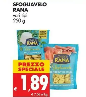 Tigros Rana Sfogliavelo Prosciutto Crudo 250 G(ml) offerta