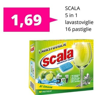 Acqua & Sapone Scala 5 In 1 Lavastoviglie 16 Pastiglie offerta