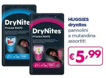 Acqua & Sapone Huggies Drynites Pannolini A Mutandina offerta