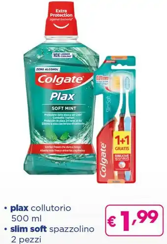 Acqua & Sapone Colgate Plax Collutorio, Slim Soft Spazzolino offerta