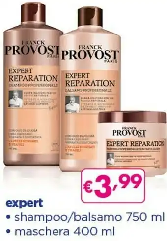 Acqua & Sapone Franck Provost Expert Reparation Shampoo 750 Ml offerta