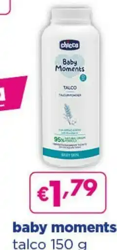 Acqua & Sapone Chicco Baby Moments Talco offerta